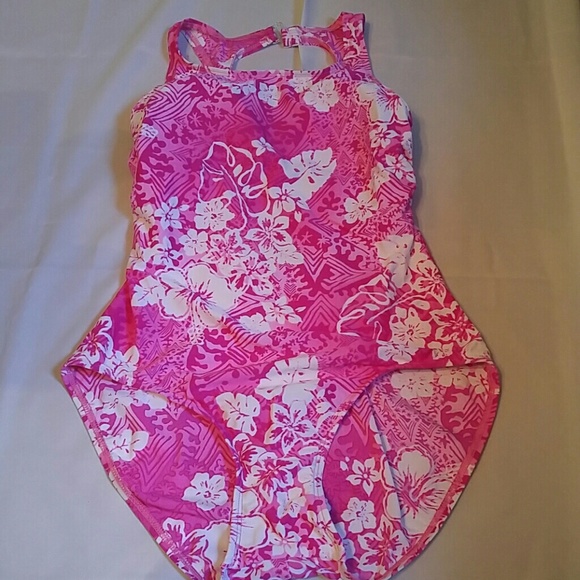 Your Best Look Pink Floral Swimsuit Sz 12 - Picture 1 of 4